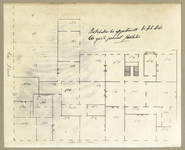 108672 Plattegrond van de gebouwen aan de Drift op de hoek van de Wittevrouwenstraat (links) te Utrecht, die zijn ...